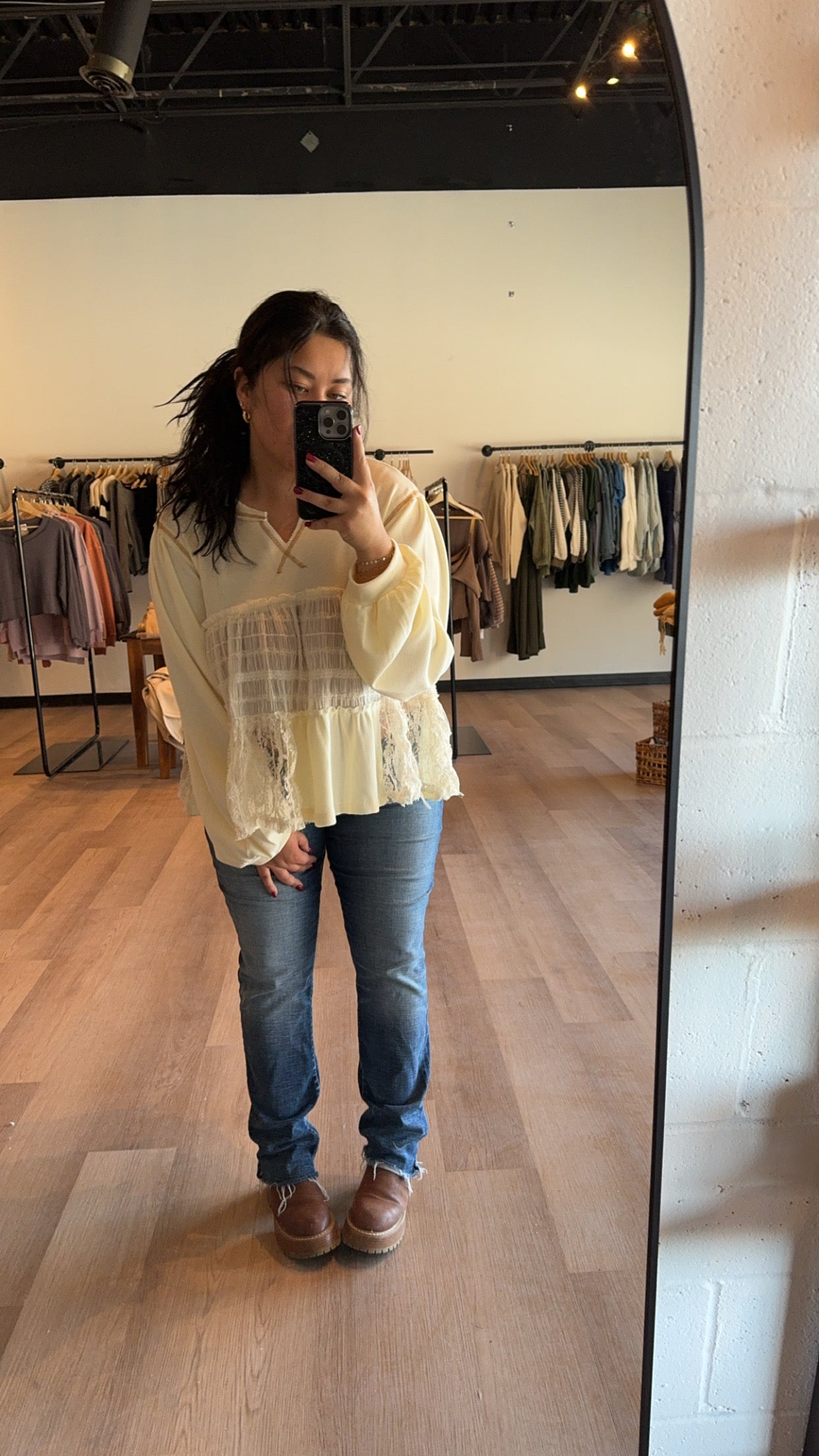 Harper long sleeve lace top