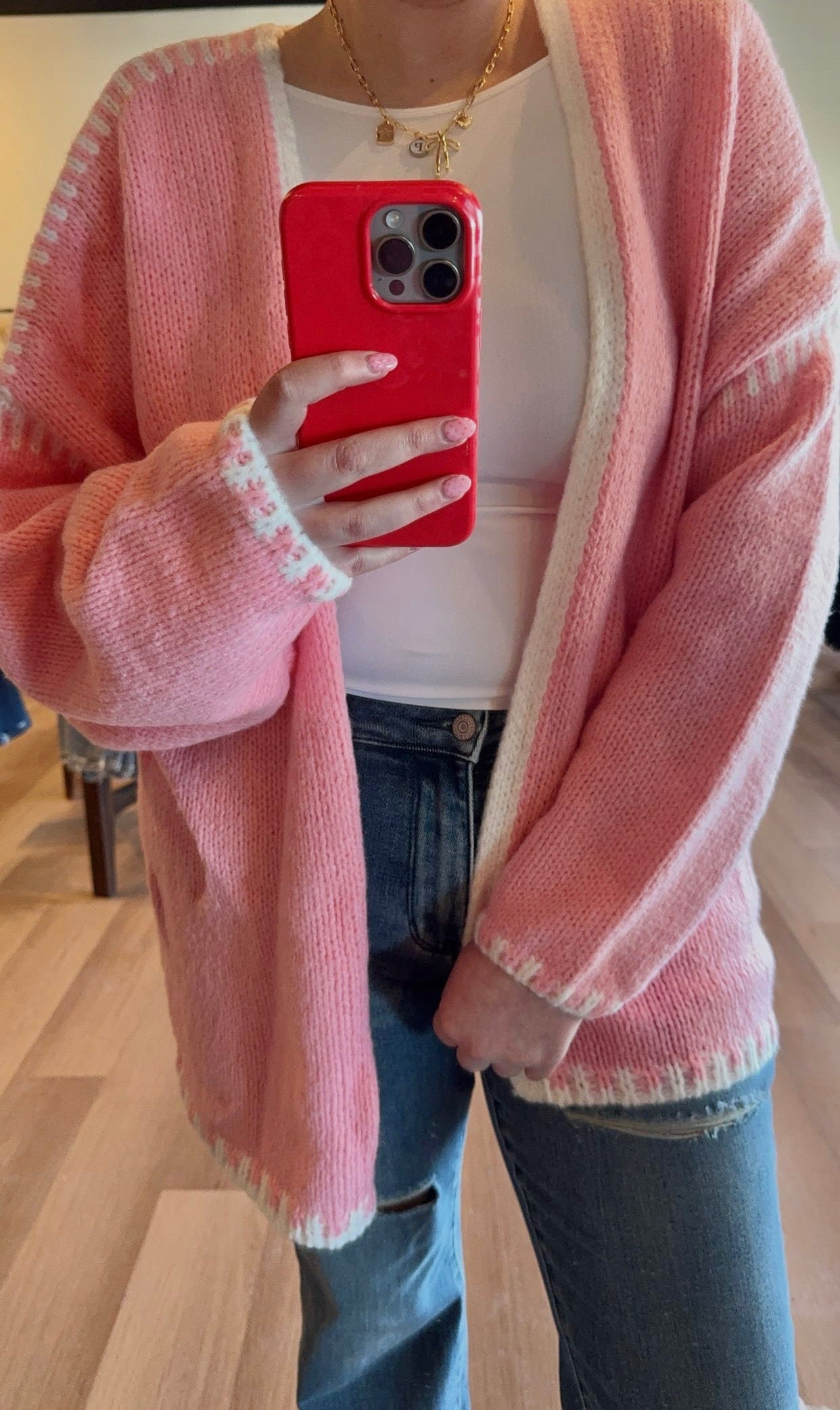 Peony Pink Cardigan