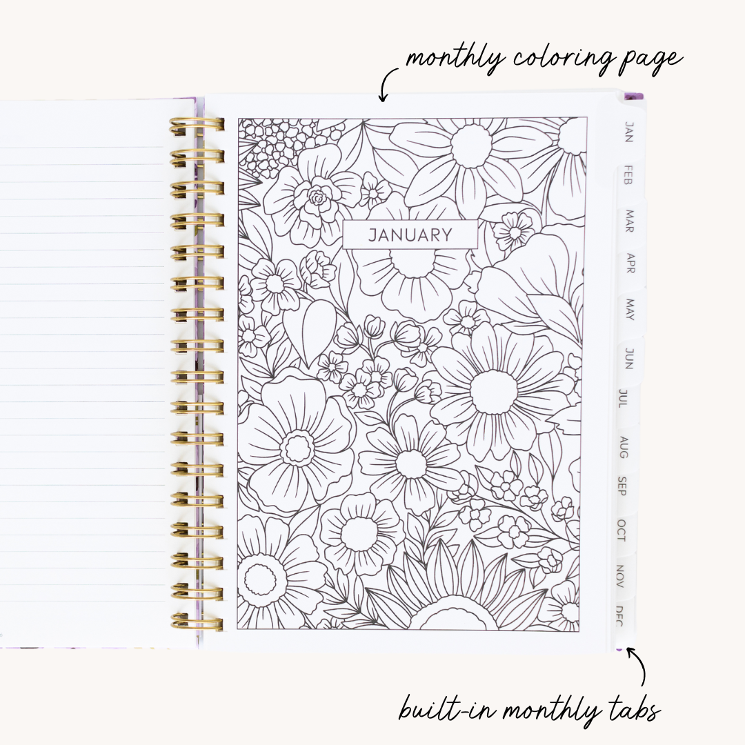Pressed Floral 2025 Yearly Planner