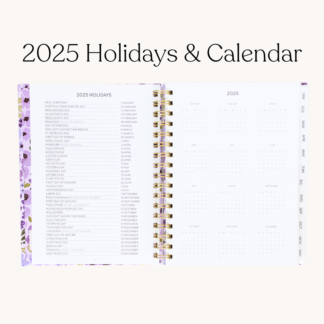 Pressed Floral 2025 Yearly Planner