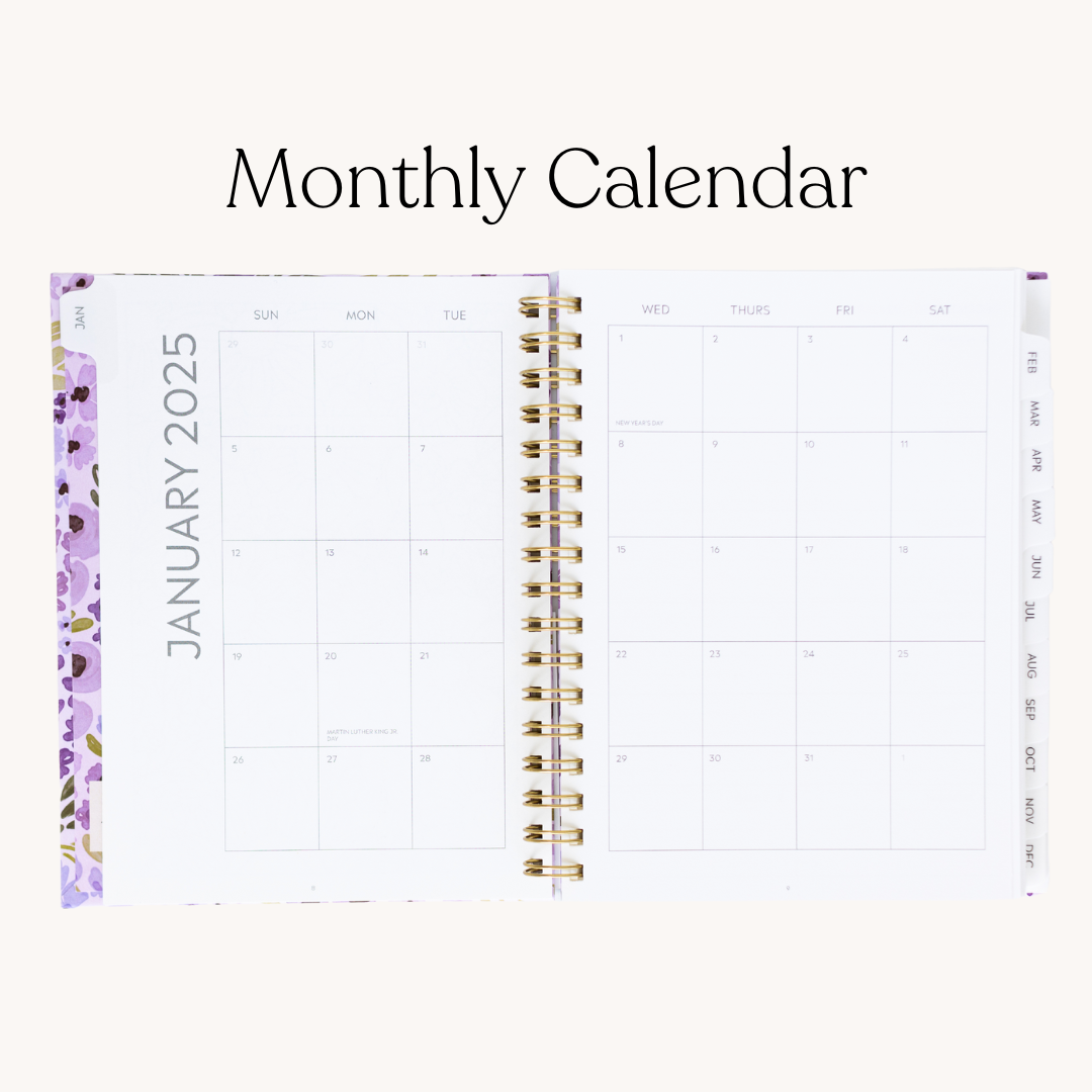 Pressed Floral 2025 Yearly Planner