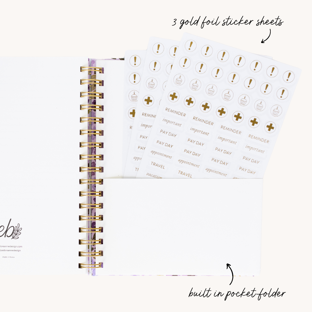 Pressed Floral 2025 Yearly Planner