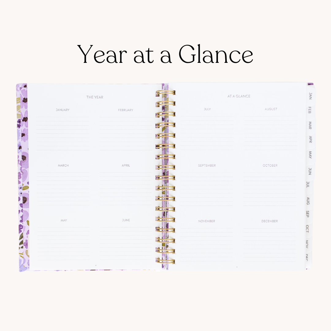 Pressed Floral 2025 Yearly Planner
