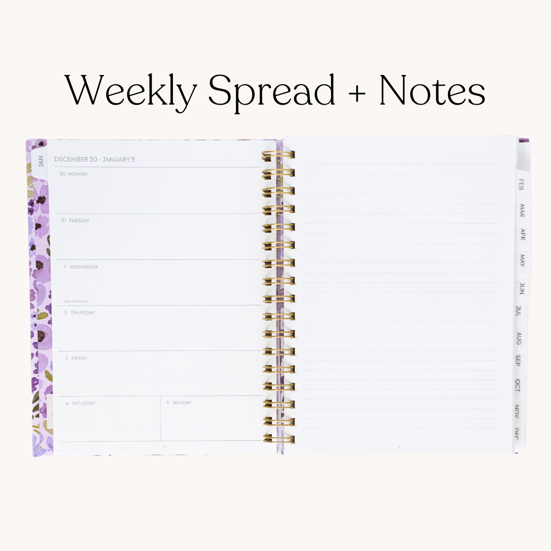 Pressed Floral 2025 Yearly Planner