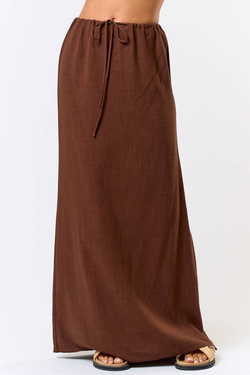 BK22698-1 LINEN MAXI SKIRT